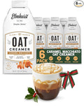 Elmhurst 1925 Caramel Macchiato Oat Creamer - 16 Ounce (Pack of 6) Dairy-Free, Vegan, Kosher, Low Sugar, Shelf Stable Creamer Made with Oat Grains & Caramel for Simpler Plant Based Alternatives