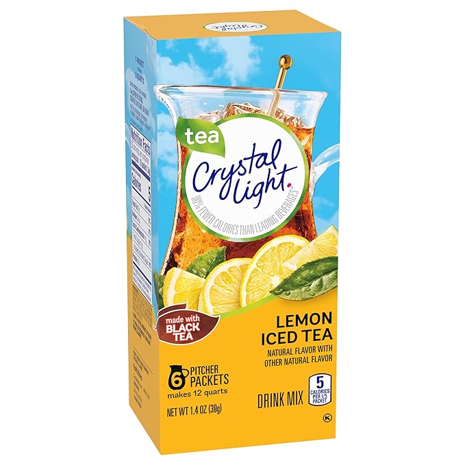 Crystal Light Lemon Iced Tea Drink Mix, 12-Quart Canister (Pack of 17)