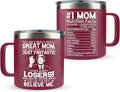 Gifts for Mom from Daughter, Son - Christmas Gifts for Mom, Wife, Women - Moms Birthday Gift Ideas, Cool Birthday gifts for Moms, Mothers - Best mom Mug, 14 oz Stainless Steel moms Coffee Mug