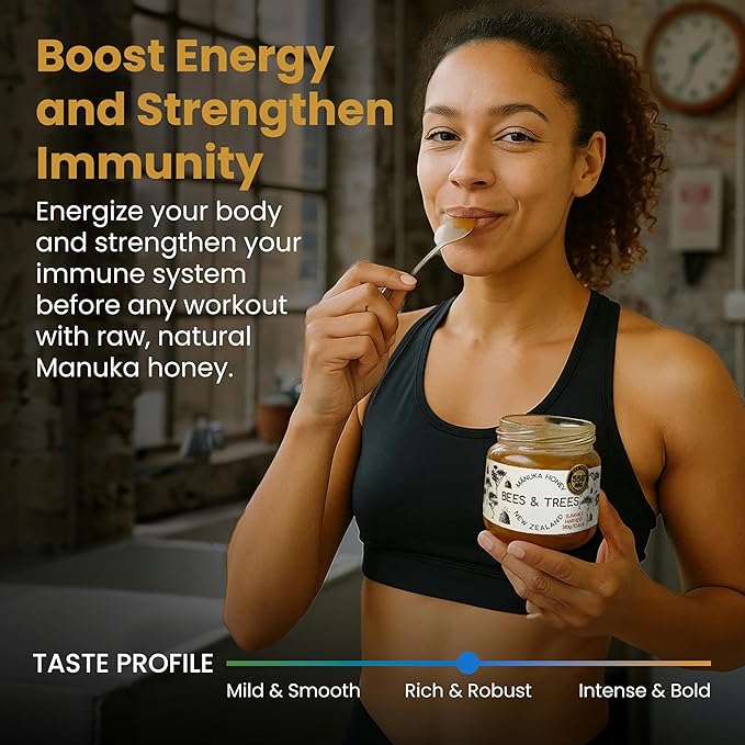 Bees & Trees New Zealand Manuka Honey 830+ & 350+ MGO – Pure, Raw, Unpasteurized Monofloral Superfood Honey for Wellness & Vitality – Bioactive, Nutrient-Rich Manuka Honey – 300g & 380g (2 pack)