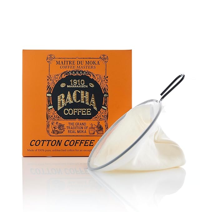 Bacha Coffee | Grand Torino Fine Flavoured Coffee, Autograph Collection, 100% Arabica Specialty Coffee, Ground Beans, Medium Roast, 350g & 100% Cotton Filter, 125mm/4 fl oz Serving Size Bundle