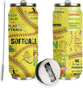 Softball Tumbler Cup 17oz Stainless Steel Insulated Travel Mug Tumblers Cup Softball Gift for Women Girls Mom Gifts for Birthday Christmas