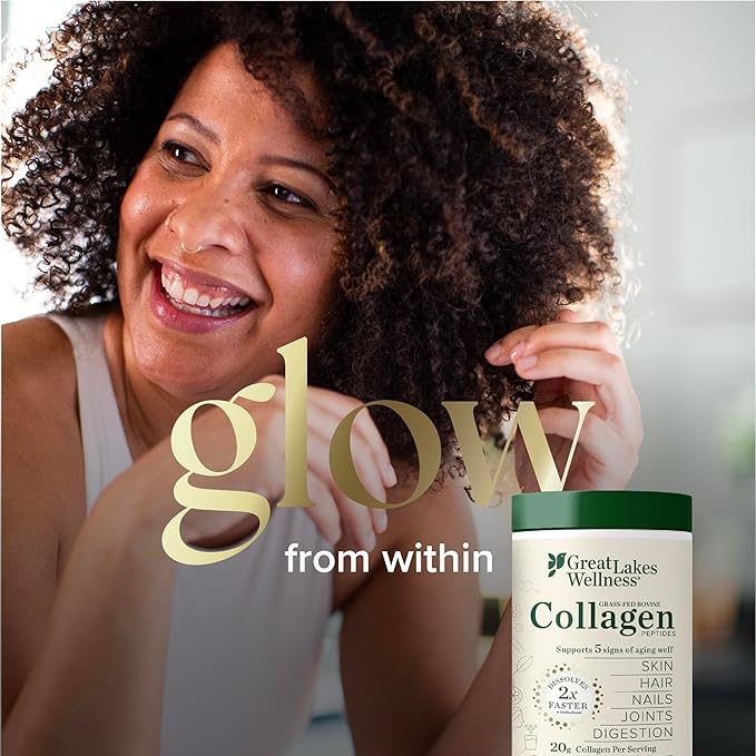 Great Lakes Wellness Collagen Peptides Powder for Skin, Hair, Nails, Joints & Digestion - Unflavored - 11 Servings (Pack of 1)