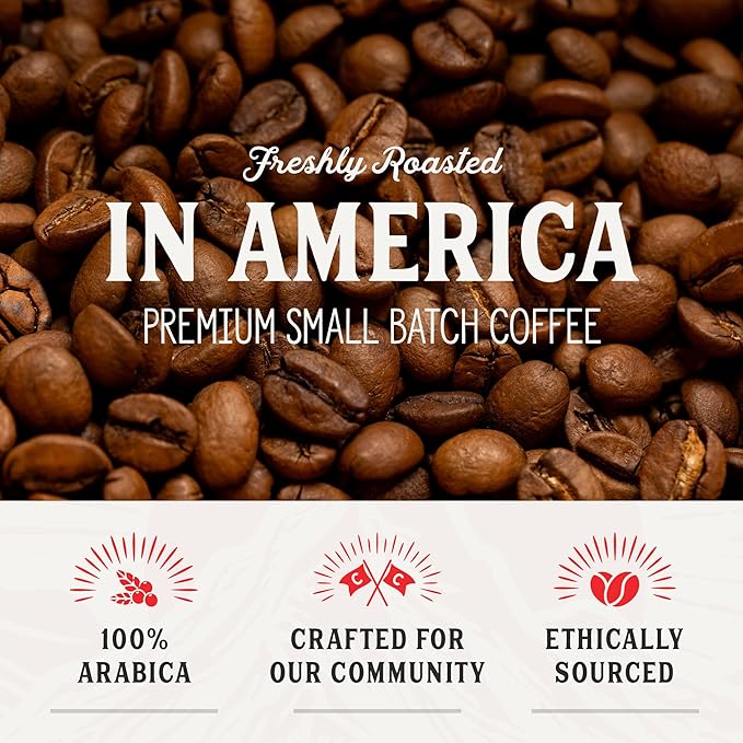 Crockett Organic K Cups Coffee – USDA Organic Medium Roast Coffee Pods with Clean Flavor, Balanced Body & Natural Energy – Single Serve for Smooth Brewing & American-Made Quality