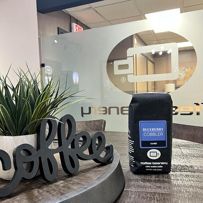 Blueberry Cobbler Flavored Coffee, Specialty Arabica Coffee, Medium Roast, 12 ounce, Whole Bean