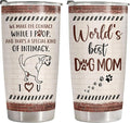 34HD Gifts for Women, Dog Mom Tumbler with Lid, 20oz Stainless Steel Vacuum Insulated Cup for Pet Lovers, Worlds Best Dog Mom Mug, Birthday Gifts for Pet Owner Christmas Gift