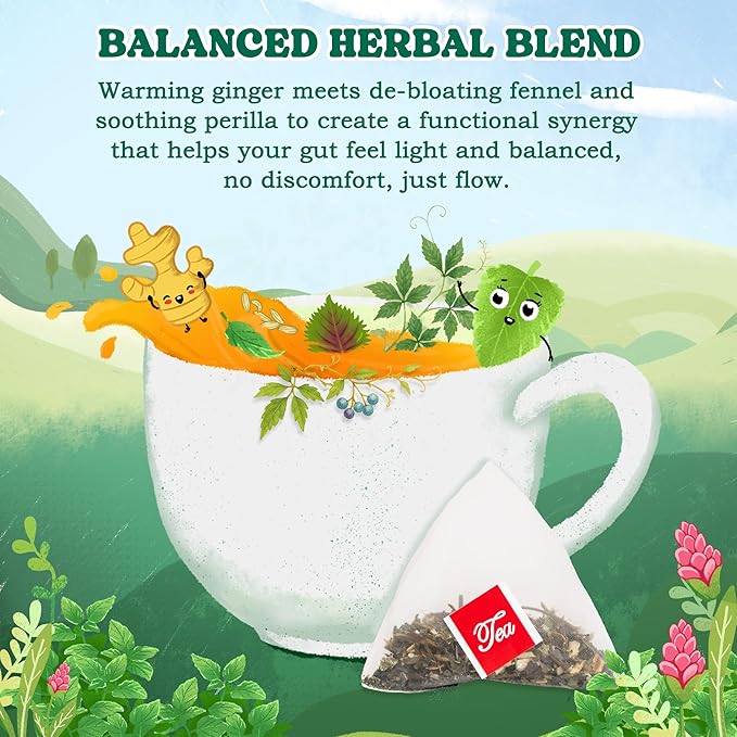 LoveinTea Lemon Balm Herbal Tea Bags, Caffeine-Free, 100% Natural Vietnamese Lemon Balm Blend, Plant-Based Pyramid Bags, 30 Count