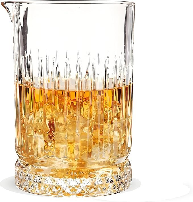 21oz Cocktail Mixing Glass Bartender Barware- Hand Blown Barware with - Professional Bartender Kit for Martini, Manhattan, Old Fashioned - Wedding Anniversary Birthday Christmas Gift for Home Bar