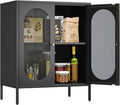 2 Door Accent Cabinet,Metal Storage Cabinet with Adjustable Shelf,Buffet Sideboard for Bed Room,Living Room,Entryway,Hallway,Home,Hotel,Office,Garage,Kitchen,1 Removable Shelf.