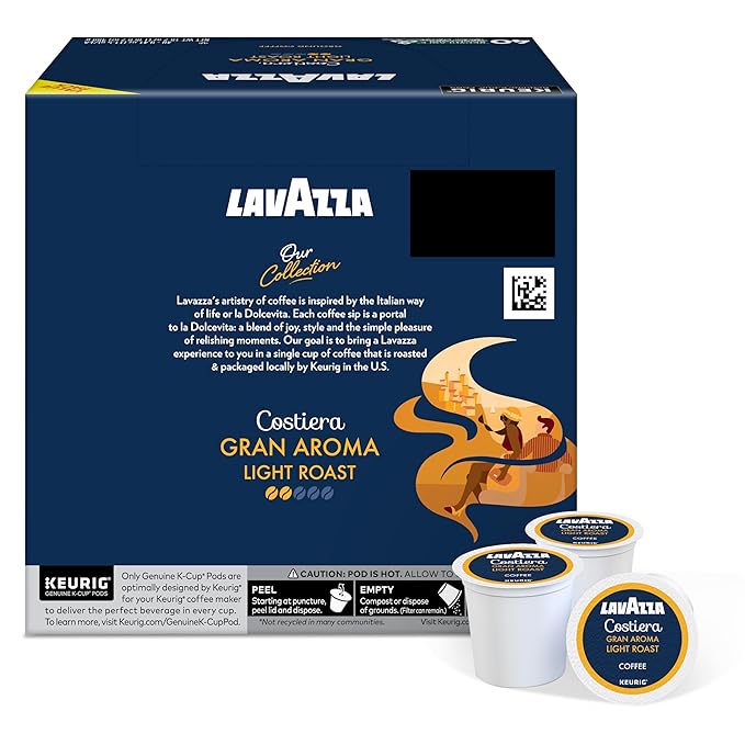 Lavazza SingleServe Coffee KCups for Keurig Brewer, Gran Aroma, 40 Count (Pack of 4)