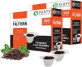 Party Bargains 600 Paper Coffee Filters - Compact Design Single-Use Coffee Filter Compact Design, for Keurig Brewers and Compatible with K-Cup Pods 1.0 & 2.0 Models