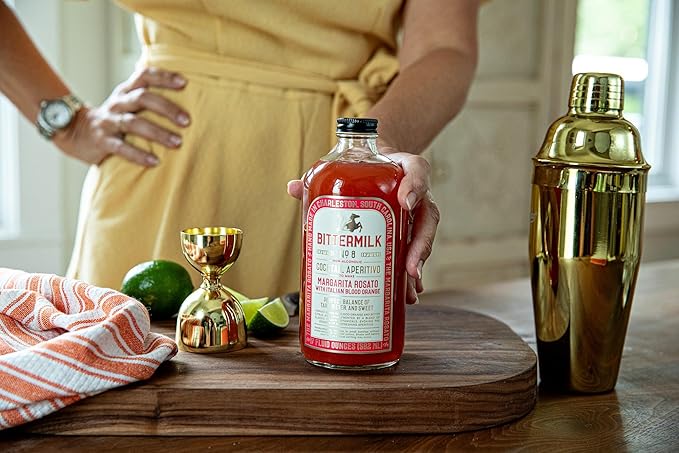 Bittermilk No.8 Italian Blood Orange Margarita Mix - Craft Cocktail Mixer – Perfect Syrup for Margaritas and Spritz, 17oz