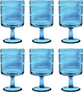Beaded Stacking Goblet, Indoor/Outdoor, Cobalt Blue, 14.8 oz., Set of 6