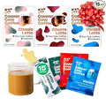 Copper Cow Vietnamese Coffee Variety Pack (15 Coffees & 15 Creamers)| Classic, Churro, & Vanilla Latte | Pour Over Single-Serve Lattes, No Refrigeration Needed, Travel Friendly Ground Coffee
