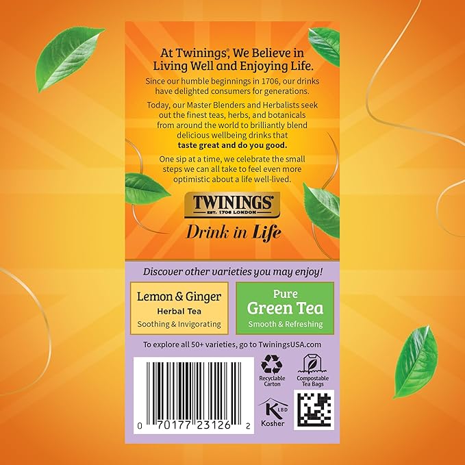 Twinings Wild Berries Herbal Tea Individually Wrapped Bags, 20 Count (Pack of 2), Full-Flavoured, Naturally Caffeine-Free, Enjoy Hot or Iced, 20 Teabags