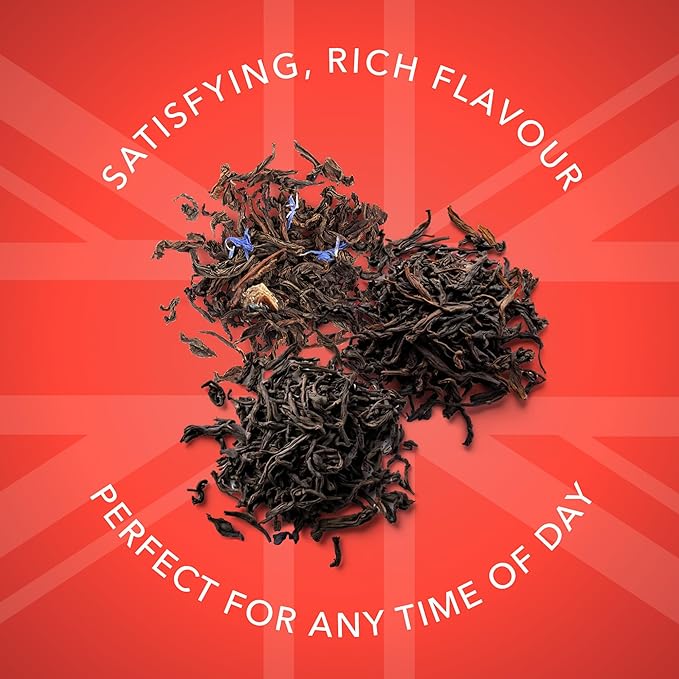 Twinings London Skyline Red, White, & Blue Commemorative Collection of Loose Leaf Teas, Limited Edition Gift Set, 100g Tins (Pack of 3), Original English Breakfast, The Earl Grey, & Lady Grey Tins