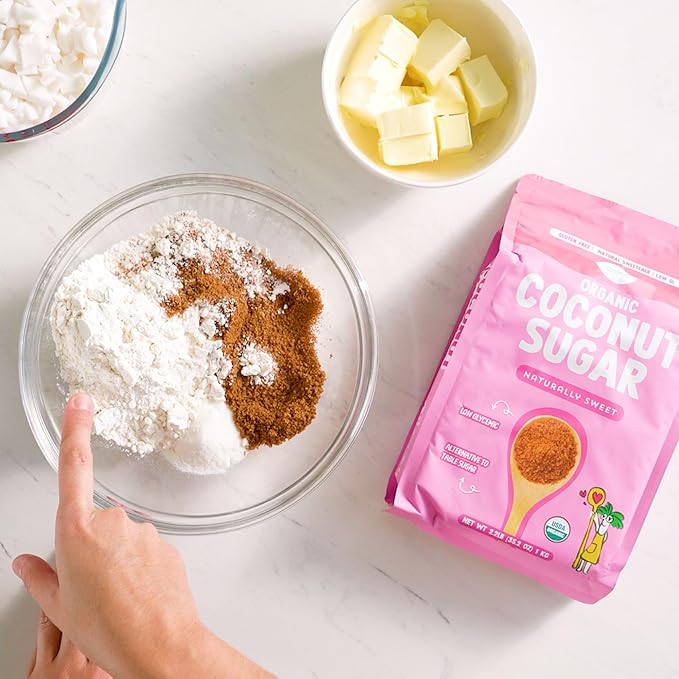 Copra Organic Coconut Sugar, Certified Organic, Natural Sweetener, Sugar Alternative, Unrefined Sugar, Low Glycemic, Vegan, Gluten-Free, Non-GMO (2.2 lbs or 35.2 oz)