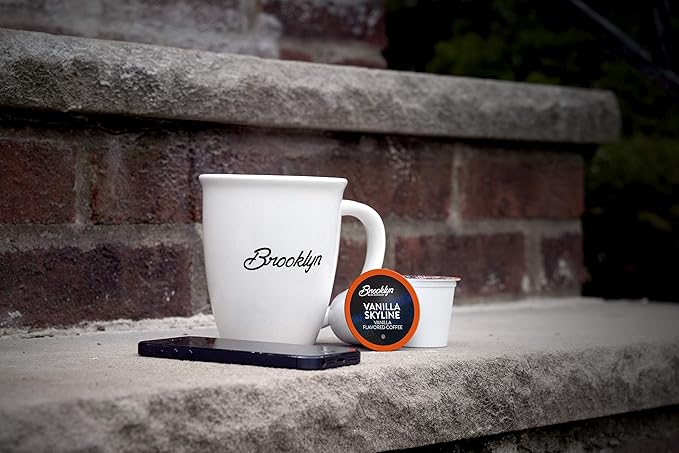 Brooklyn Beans Vanilla Skyline Gourmet Coffee Pods - Compatible with Keurig K Cup Brewers Including 2.0 Machines, 40 Count, Rich and Creamy Vanilla Flavored