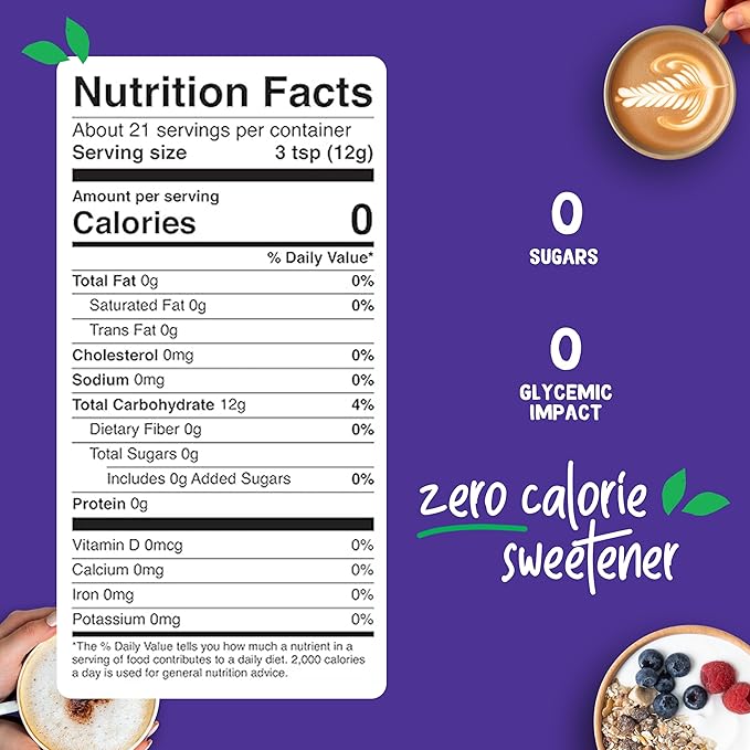 Pyure Organic Allulose Sweetener | Plant-Based Sugar Alternative, No Erythritol | Zero Carb, Zero Calorie, Keto Friendly, Zero Glycemic Index, Vegan, Gluten-Free, Non-GMO, USDA Organic | 9 oz
