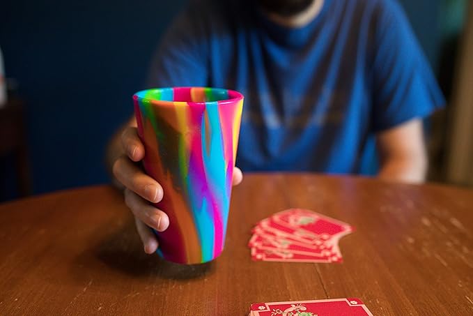 Silipint Silicone Pint Glass. Unbreakable, Reusable, Durable, and Guaranteed for Life. Shatterproof 16 Ounce Silicone Cups for Parties, Sports and Outdoors (Single, Hippy Hop) 1 Count (Pack of 1)