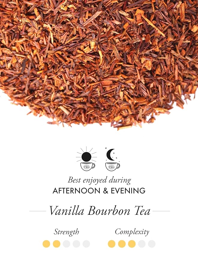 TWG Tea | Vanilla Bourbon Tea | Rooibos Tea | Vanilla | 15 Hand Sewn Cotton Tea Bags | Gift Set