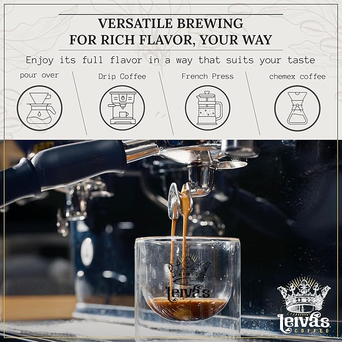 Leiva’s Medium Roast Ground Coffee - Roasted to Order, Single Origin Guatemalan Beans - Abuela Reina Coffee Grounds w/Vanilla, Blueberries & Chocolate Notes - Nutty, Earthy Low Acidity Roast (2 Pack)