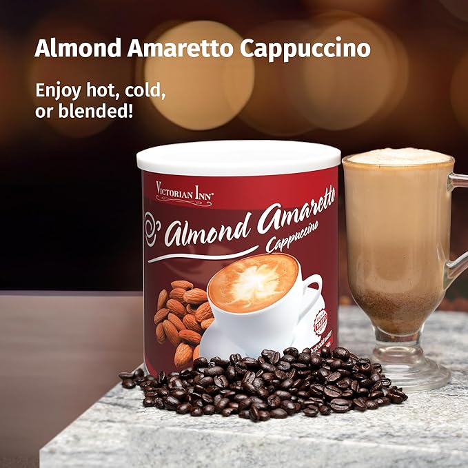Victorian Inn Instant Cappuccino, Almond Amaretto, 2 Pound (Pack of 6)