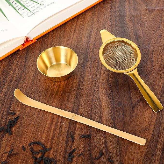 2.2" Mini Matcha Sifter, 30 Fine Mesh Strainer Stainless Steel Small Sifters Loose Leaf Tea Filter with Handle and Base for Loose Tea Coffee Cocktail