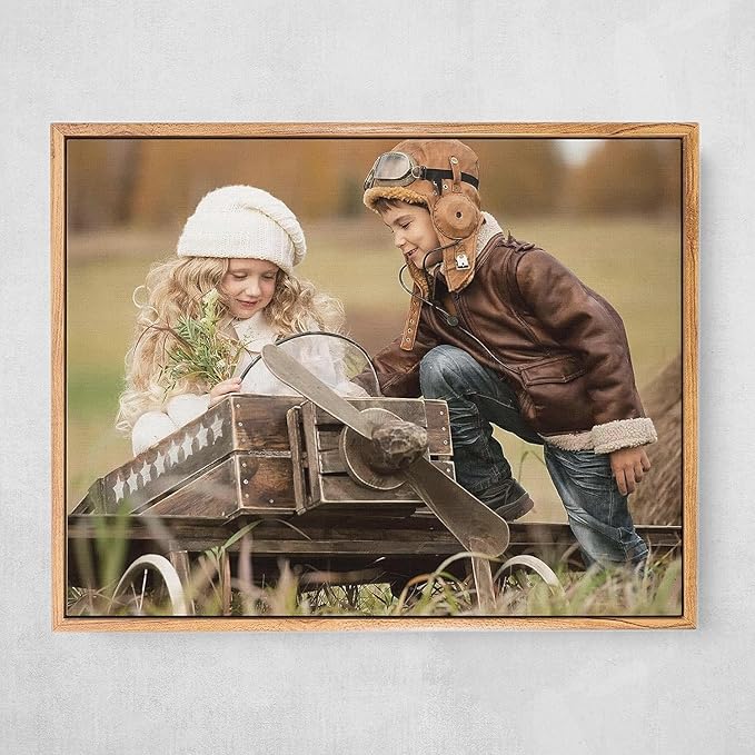 P&L ART. Personalized Custom Canvas Prints: Photo On Canvas Transform Your Photos into Stunning Framed Wall Art Digitally Printed Photo To Canvas Ideal for Home Decor Gifts Keepsakes Beige 24X36