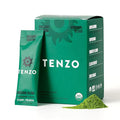 Tenzo Single Serve Matcha Green Tea Powder - Matcha Power Single Serve Sticks - Ceremonial Grade - Organic Matcha Green (10 Count)