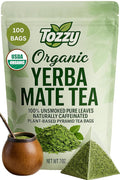 Tozzy Organic Yerba Mate Tea, Unsmoked – 100 Count, Plant-Based Pyramid Tea Bags