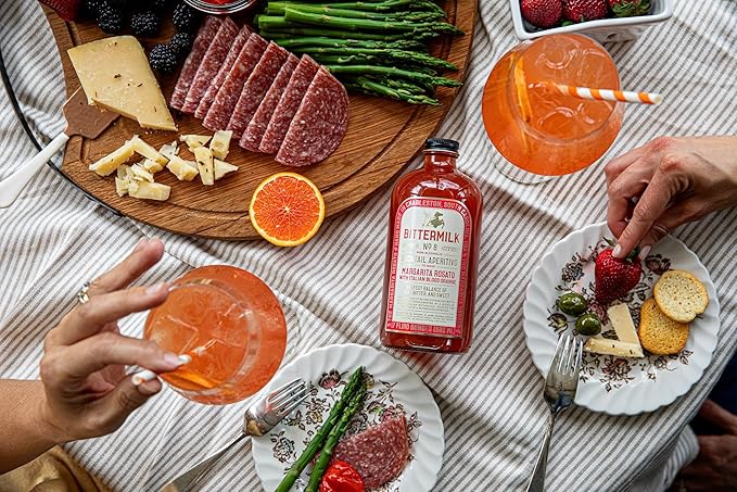 Bittermilk No.8 Italian Blood Orange Margarita Mix - Craft Cocktail Mixer – Perfect Syrup for Margaritas and Spritz, 17oz