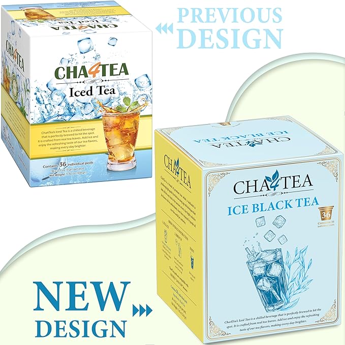Cha4Tea 36-Count Black Iced Tea K Cups for Keurig K-Cup, Unsweetened