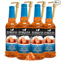 Syruvia Sugar-free Salted Caramel - 25.4 fl oz. Premium Coffee Flavoring Syrup. 0 Calories, Kosher, and Gluten-Free. Perfect for Drinks, Sodas, Shakes, Desserts, and More With Pump (Pack of 4)