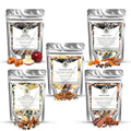 Nelson's Tea Chai Sampler Pack - 5 Flavors Variety Pack - Loose Leaf Tea Sampler - Caramel AppleChai, Celestial Chai, Chai Latte, Coconut ChocolateChai, Spiced Chai - Sample Sizes