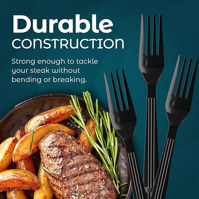 Plastic Forks Heavy Duty - Forks Plastic Disposable Utensils - Cutlery For Parties, Celebrations And Events Pack Of 500