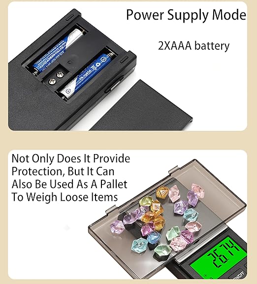 Digital Pocket Scale, Gram Scale 1000g x 0.01g, Food Scale, Jewelry Scale, Coffee Scale, Kitchen Scale for Powder, Medicine, Gold, Gem, Grams and Ounces Scale with Backlit LCD