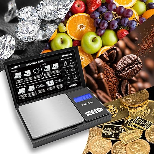 Gram Scale Digital Pocket Scale 200g/0.01g High Precision Small Jewelry Scale Mini,Weed,Coin,Gold,Portable Travel Food,Gram and Oz,with 20g Calibration Weight