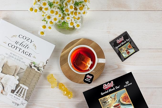 Sadaf Special Black Tea Bags - Pure Ceylon Black Tea - Product harvested in Sry Lanka - Kosher - 50 Bags