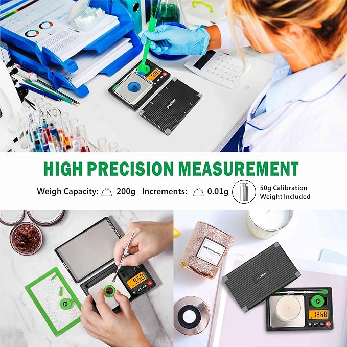 Fuzion Gram Scale, 200g/0.01g Rechargeable Pocket Scale, 6 Units Conversion, Mini Scale Gram and Ounce, Jewelry Scale, Reloading Scale, Great for Food, Spices, Powder, Coins