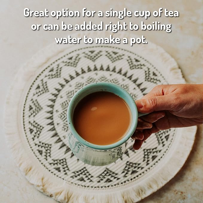 Tea India Masala Loose Leaf Chai Tea Flavorful Blend Of Black Tea & Natural Ingredients Strong Full-Bodied Traditional Indian Caffeinated Tea 1LB