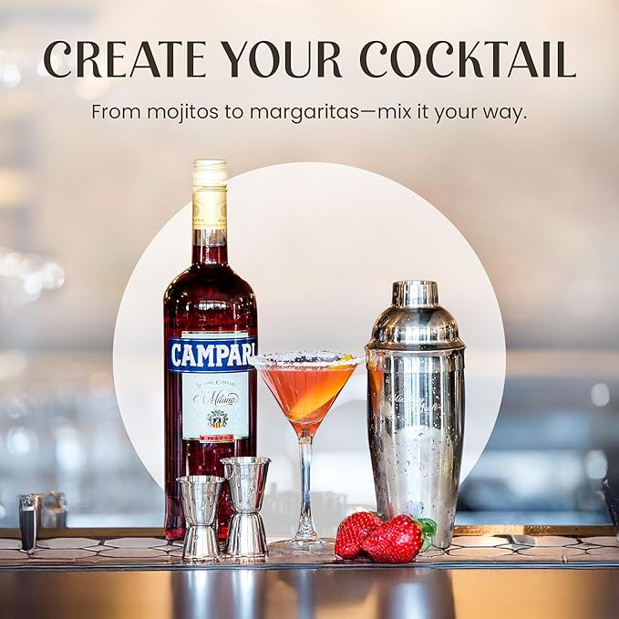 Mixology & Craft Bartender Kit: 14-Piece Professional Cocktail Shaker Set, Martini Shaker Set with Complete Bar Kit with Muddler & Jigger- Exclusive Cocktail Recipes Bonus
