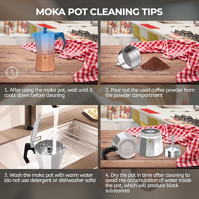 Aluminum 14 Cup 700ml Moka Pot Express Coffee Maker Stovetop Espresso Percolator Coffeemaker Italian Classic Style Brewing Greca Cafe Mocha Machine for Cafeteras Lover Camping Travel and Home Use 24oz