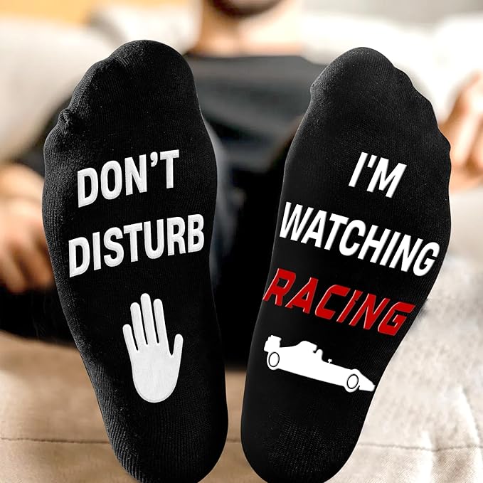 VICRAZY Racing Car, Sport Car Socks for Men, Women - Formula 1 Gifts, Racing Socks, Stocking Stuffers for Men, Women