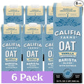 Califia Farms – Vanilla Oat Barista Blend Oat Milk, 32 Oz (Pack of 6), Shelf Stable, Dairy Free, Plant Based, Vegan, Gluten Free, Non GMO, Milk Frother, Creamer, Blue