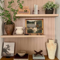 IAE Floating Wall Shelves 24 inch,Bathroom Shelf Wall Mounted,Invisible Shelf Floating Kitchen Shelves,Wooden Wall Shelving with Brackets for Living Room Wall Mounted,Easy Install,Set of 2,Natural