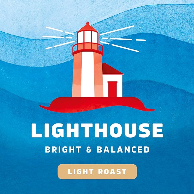 Seattle’s Best Coffee, Light Roast Ground Coffee, Lighthouse, 100% Arabica, 6 Bags (12 oz Each)