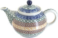 Blue Rose Polish Pottery - Brown Athena Small Teapot - 3.5 Cup Capacity - Hand-Painted Polish Pottery Ceramic Coffee & Tea Server