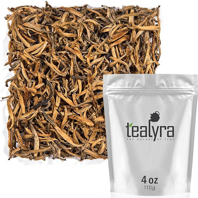 Tealyra - Imperial Golden Monkey - Yunnan Black Loose Leaf Tea - Best Chinese Black Tea - Bold Caffeine - 110g (4-ounce)