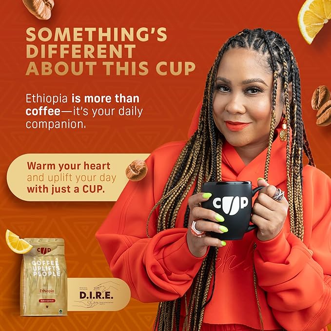 Coffee Uplifts People Ethiopia Whole Bean Coffee, 12 OZ